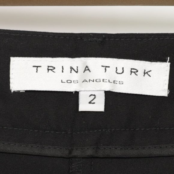 Trina Turk Black Wide Leg Trousers Work Formal size 2 - Picture 8 of 11